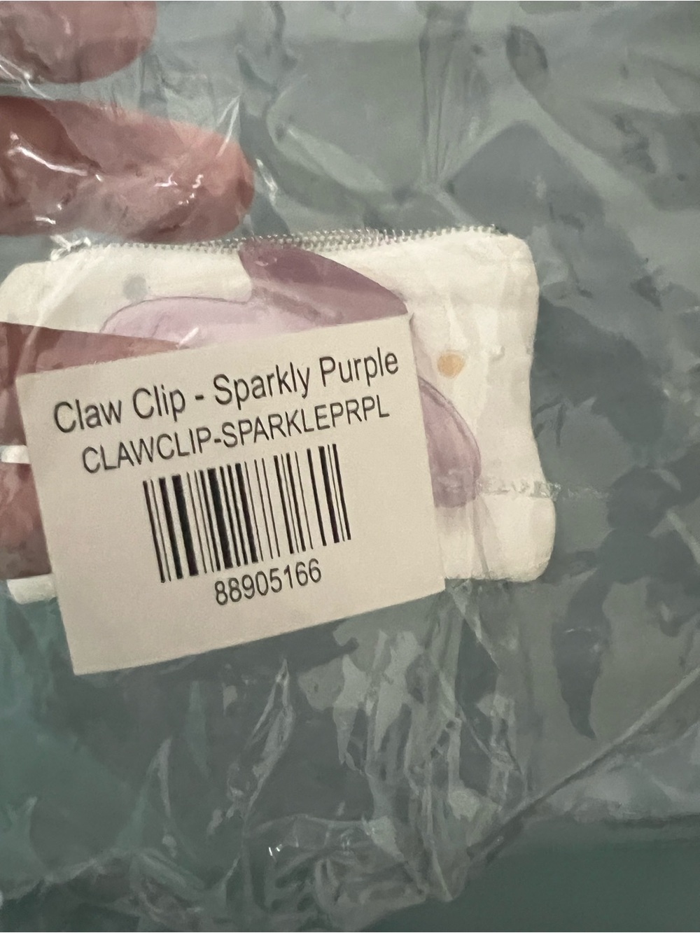 PARKE Sparkly Purple Claw Clip - Picture 3 of 3